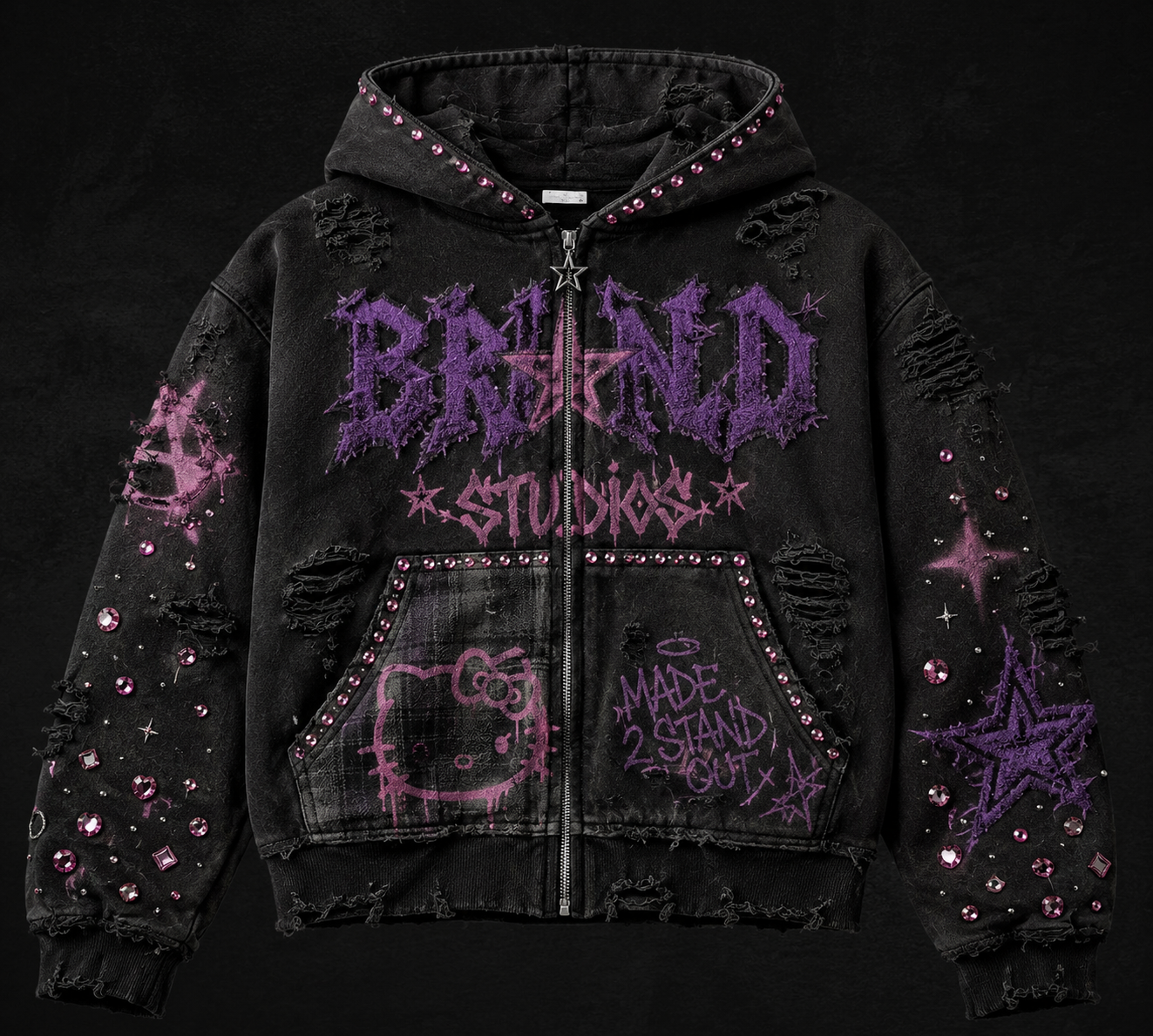 Stargirl Distressed Zip